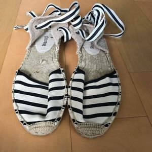 Soludos chambray striped espadrilles